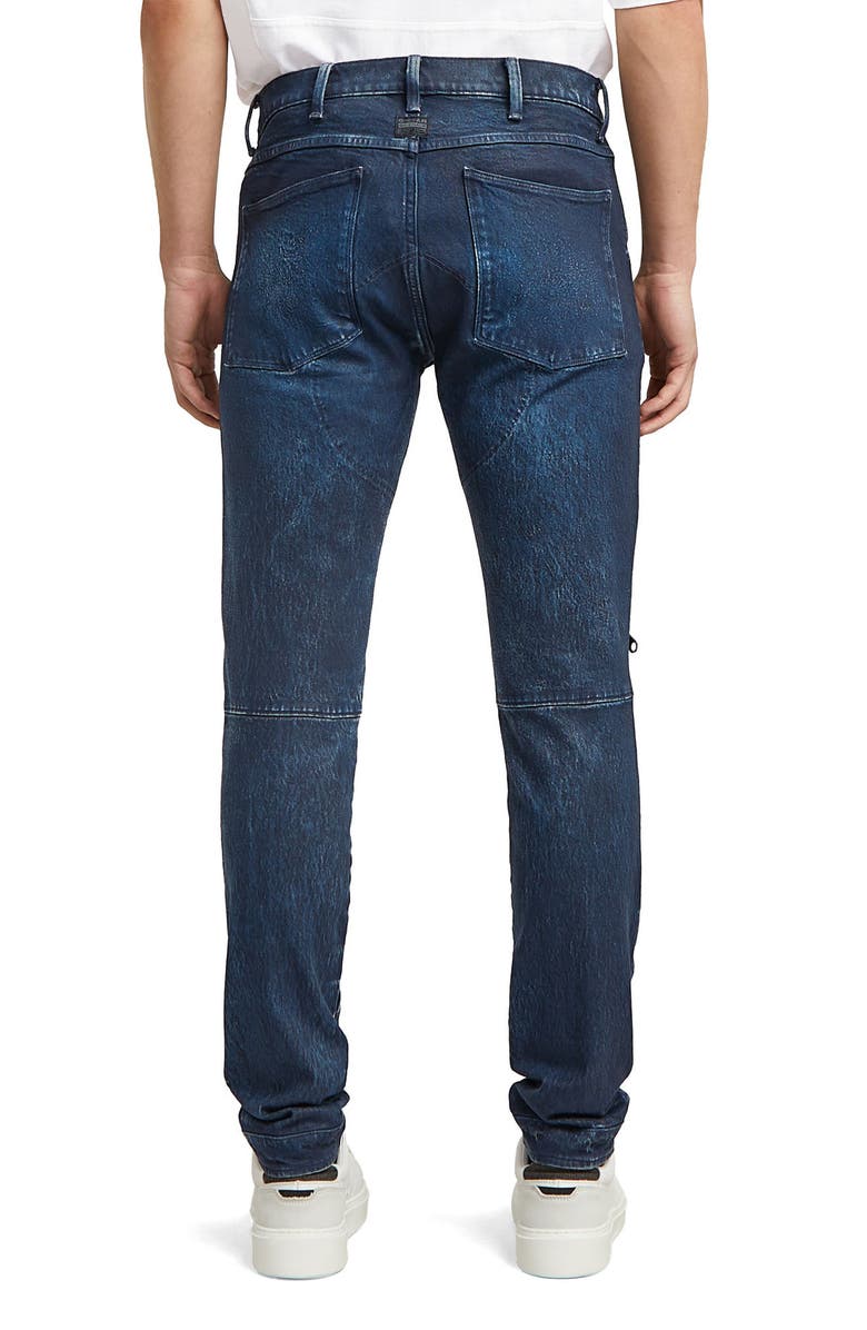 G-STAR 3D Zip Knee Skinny Jeans, Alternate, color, Faded Cerulean Skin