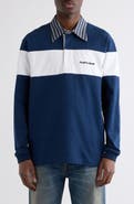 Acne Studios Erbero Organic Cotton Long Sleeve Rugby Polo