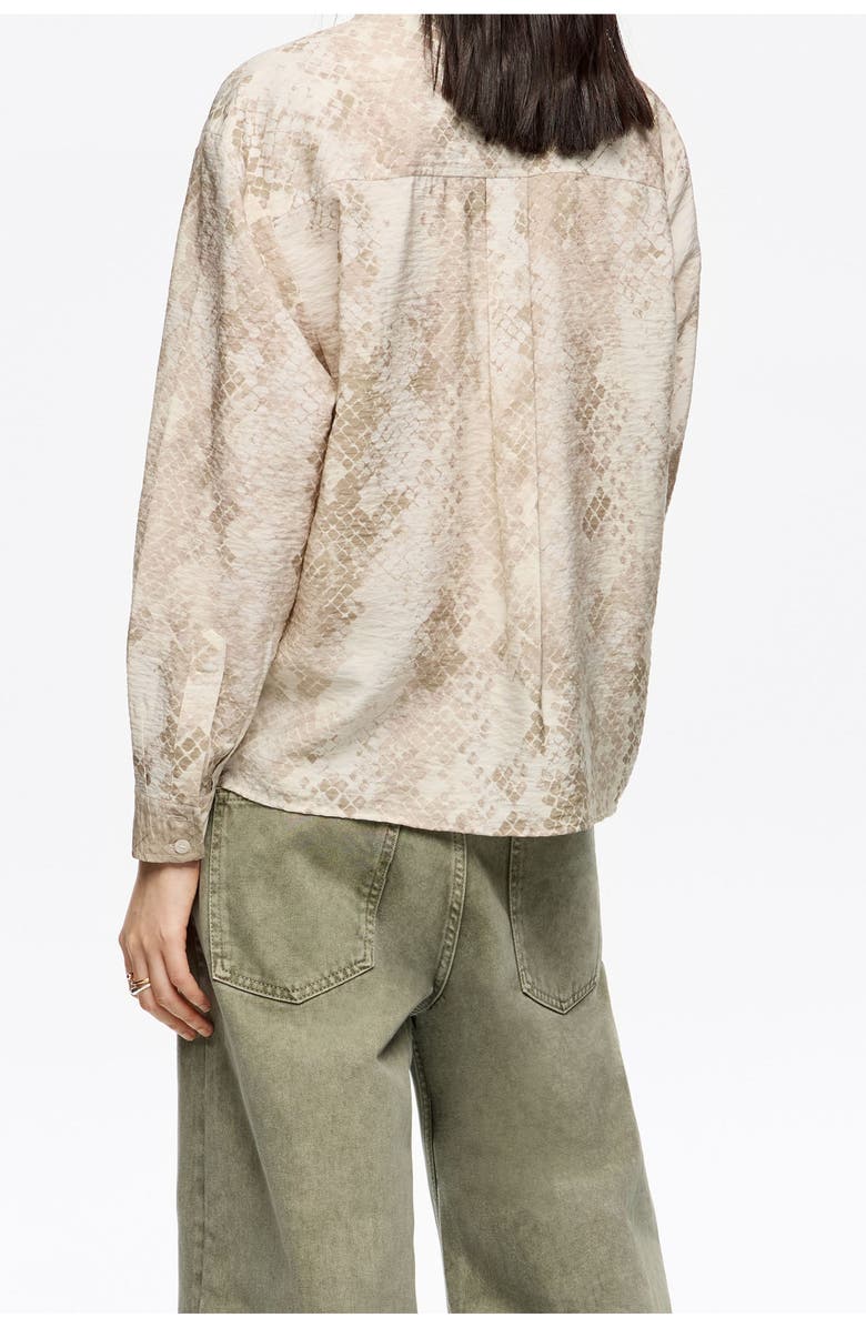 Bimba y Lola Snake Boxy Shirt, Alternate, color, Snake Taupe