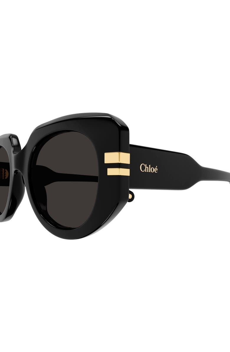 Chloé 52mm Square Sunglasses, Alternate, color,