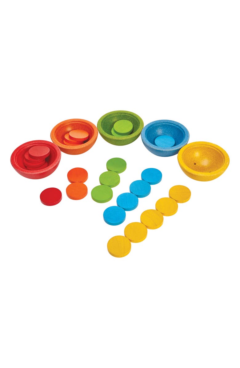 PlanToys<sup>®</sup> Sort & Count Cups Playset, Alternate, color, Assorted