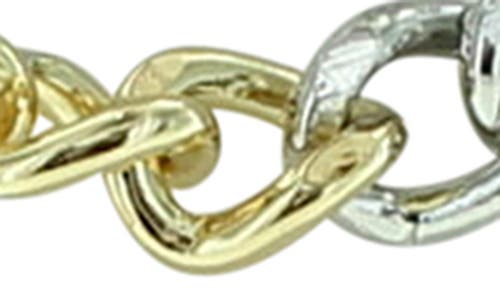 Olivia Welles Two-tone Double Time Chain Necklace In Gold/silver