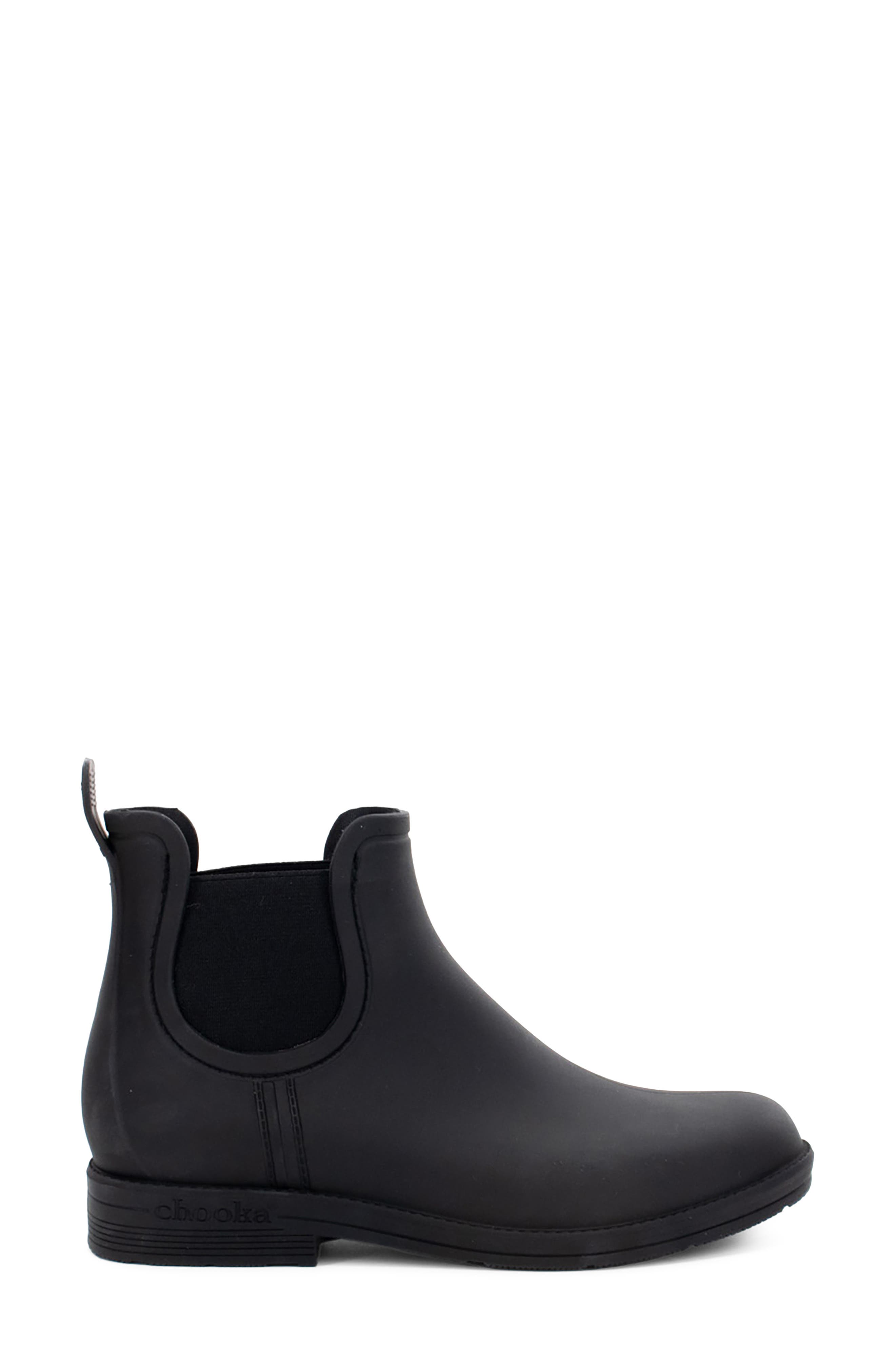 Modern Chelsea Rain Boot, Alternate, color, BLACK