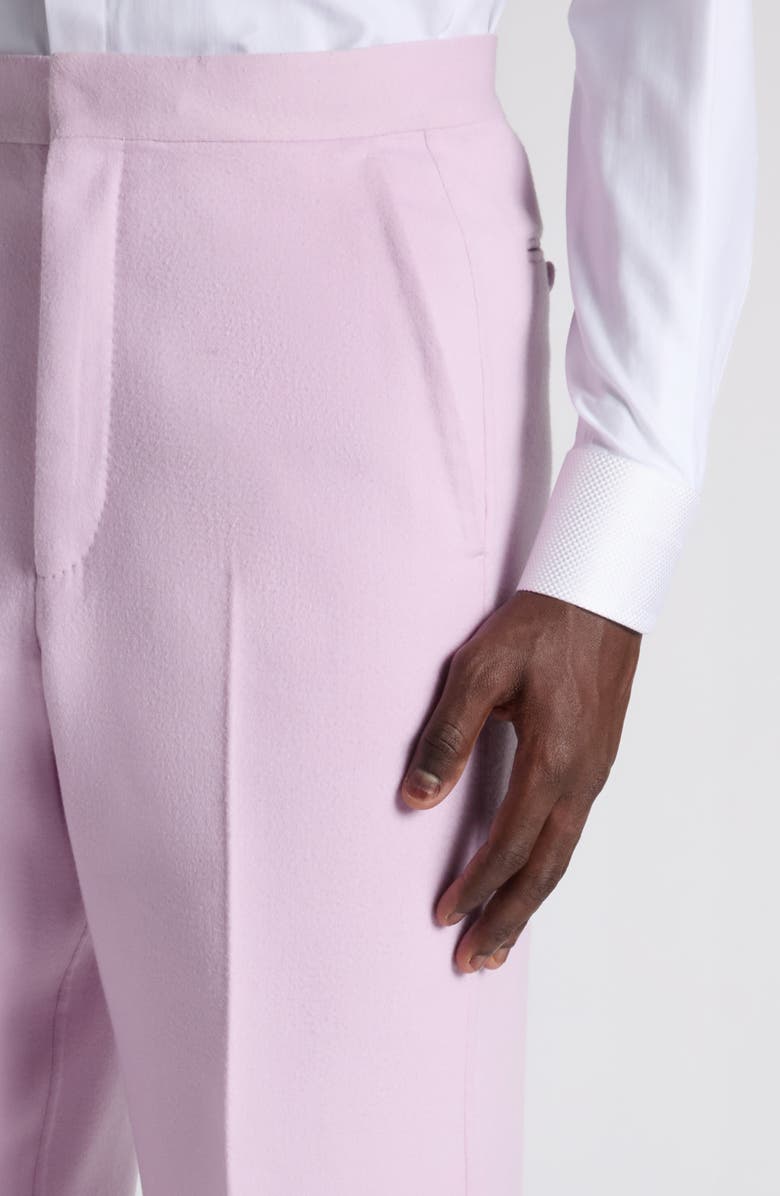 TOM FORD Double Splittable Light Wool Trousers, Alternate, color, Orchid Pink