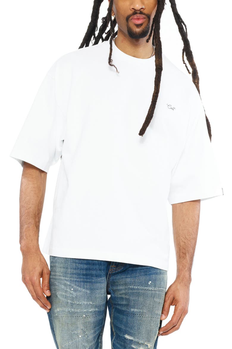 Boxy Oversize Graphic T-Shirt, Main, color, WHITE