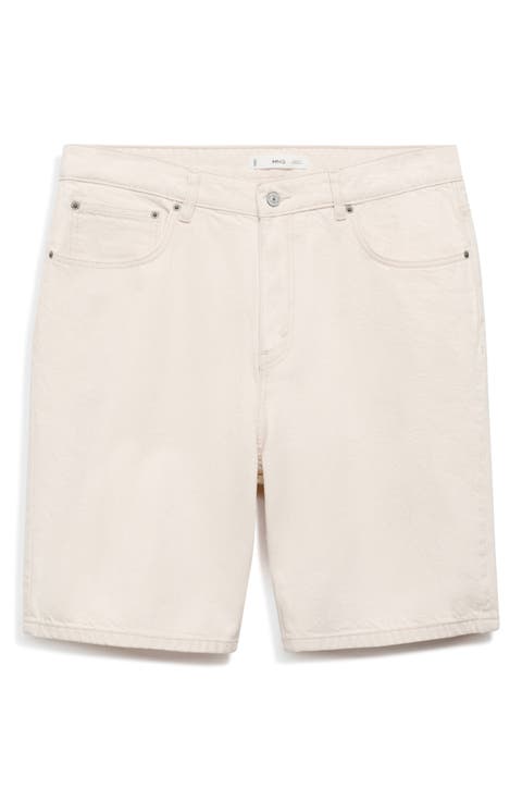 Oversize Denim Bermuda Shorts