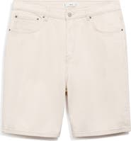 MANGO Oversize Denim Bermuda Shorts