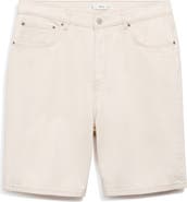 MANGO Oversize Denim Bermuda Shorts