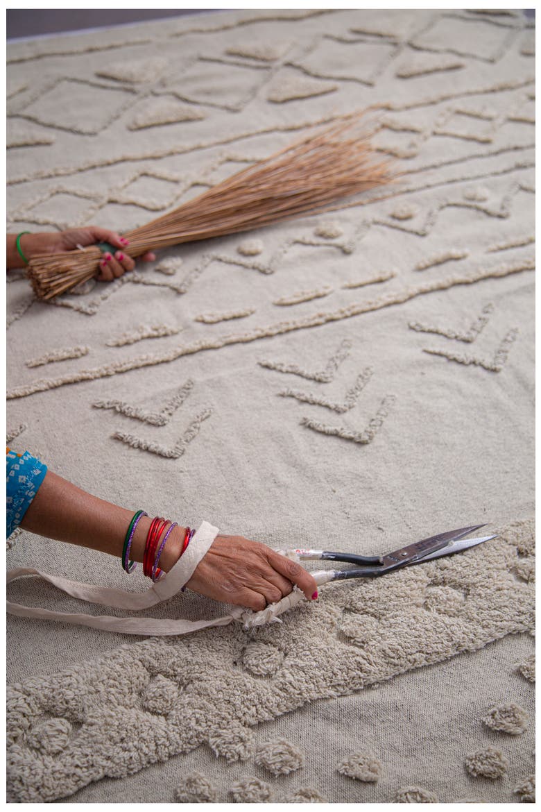 Tribu Washable Recycled Cotton Blend Rug, Alternate, color, NATURAL