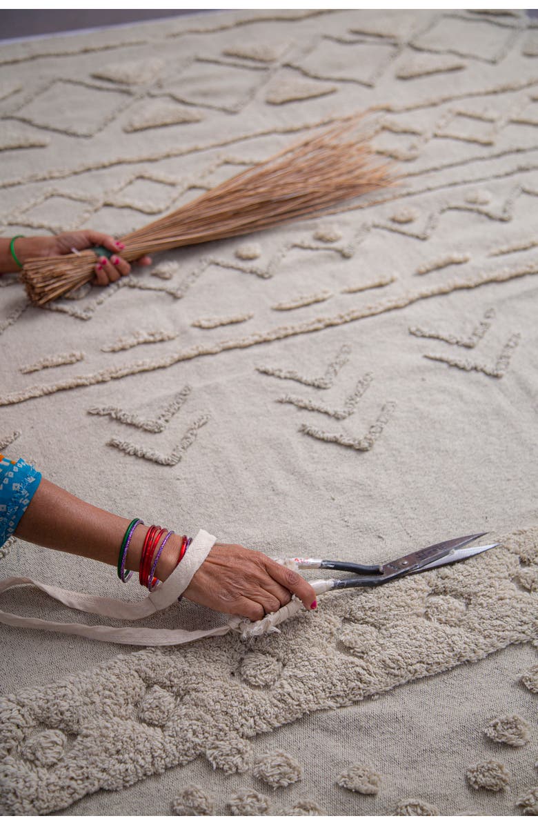 Lorena Canals Tribu Washable Recycled Cotton Blend Rug, Alternate, color, Natural