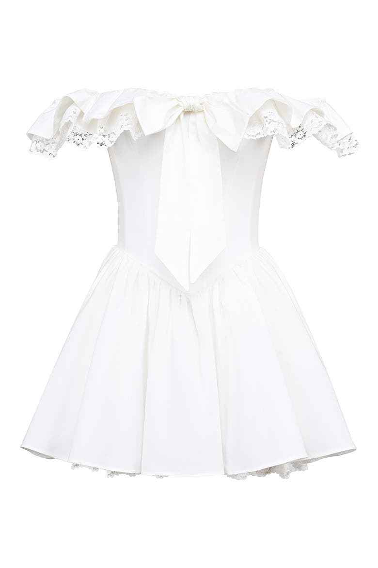 Jaide Off the Shoulder Minidress, Alternate, color, CLOUD DANCER