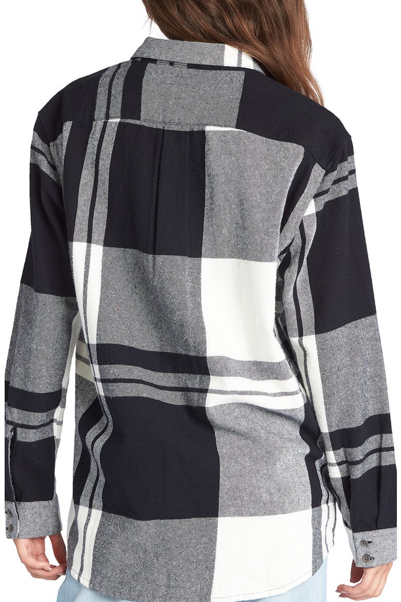 Let It Go Relaxed Fit Cotton Flannel Shirt, Alternate, color, ANTHRACITE CHECKIN IN