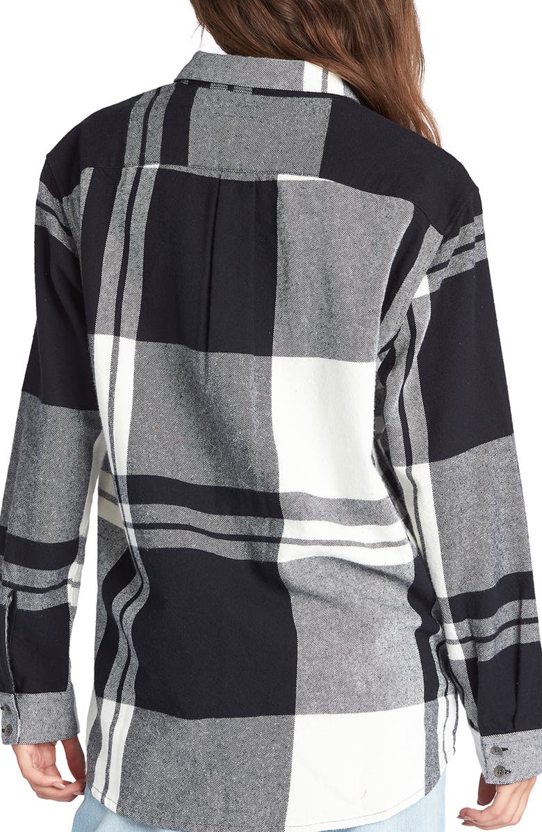 Roxy Let It Go Relaxed Fit Cotton Flannel Shirt, Alternate, color, 