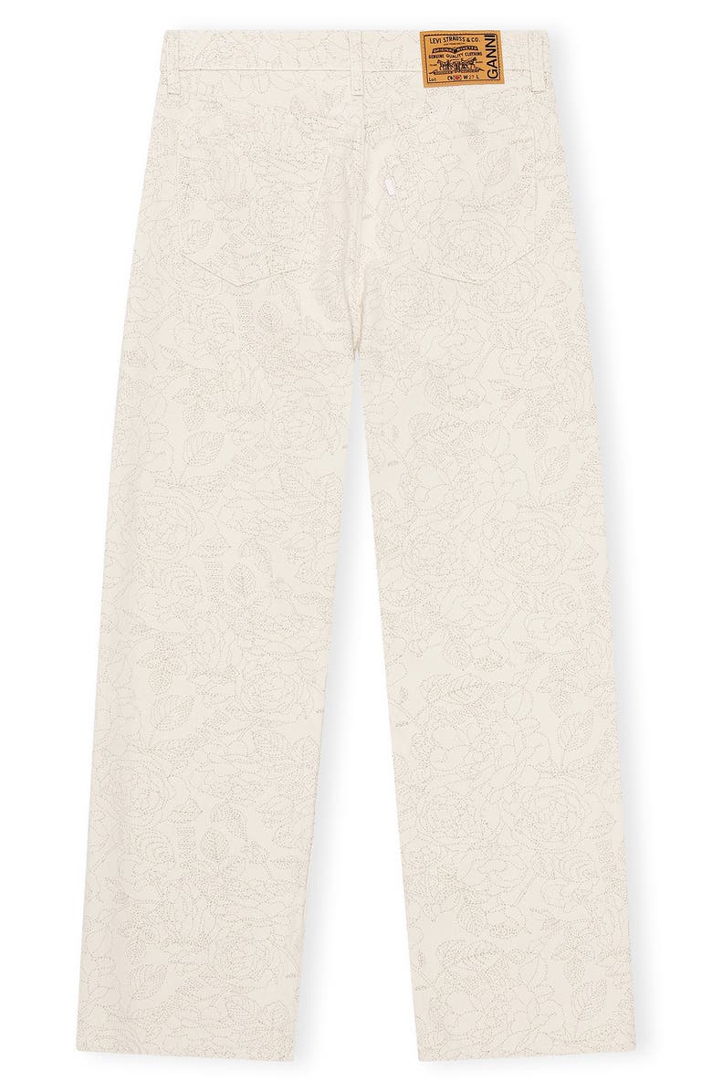 Ganni x Levi's<sup>®</sup> Floral Print Wide Leg Jeans, Alternate, color, 