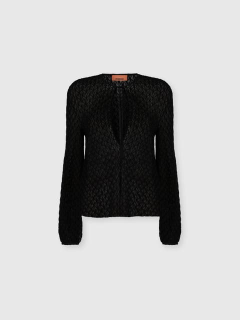 Crew Neck Blouse In Wool Blend