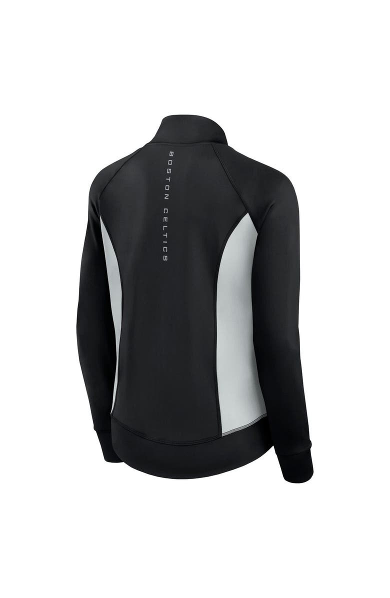 Fanatics Signature Women's Fanatics Signature Black Boston Celtics Studio Fitted Full-Zip Gym Track Jacket, Alternate, color, Black