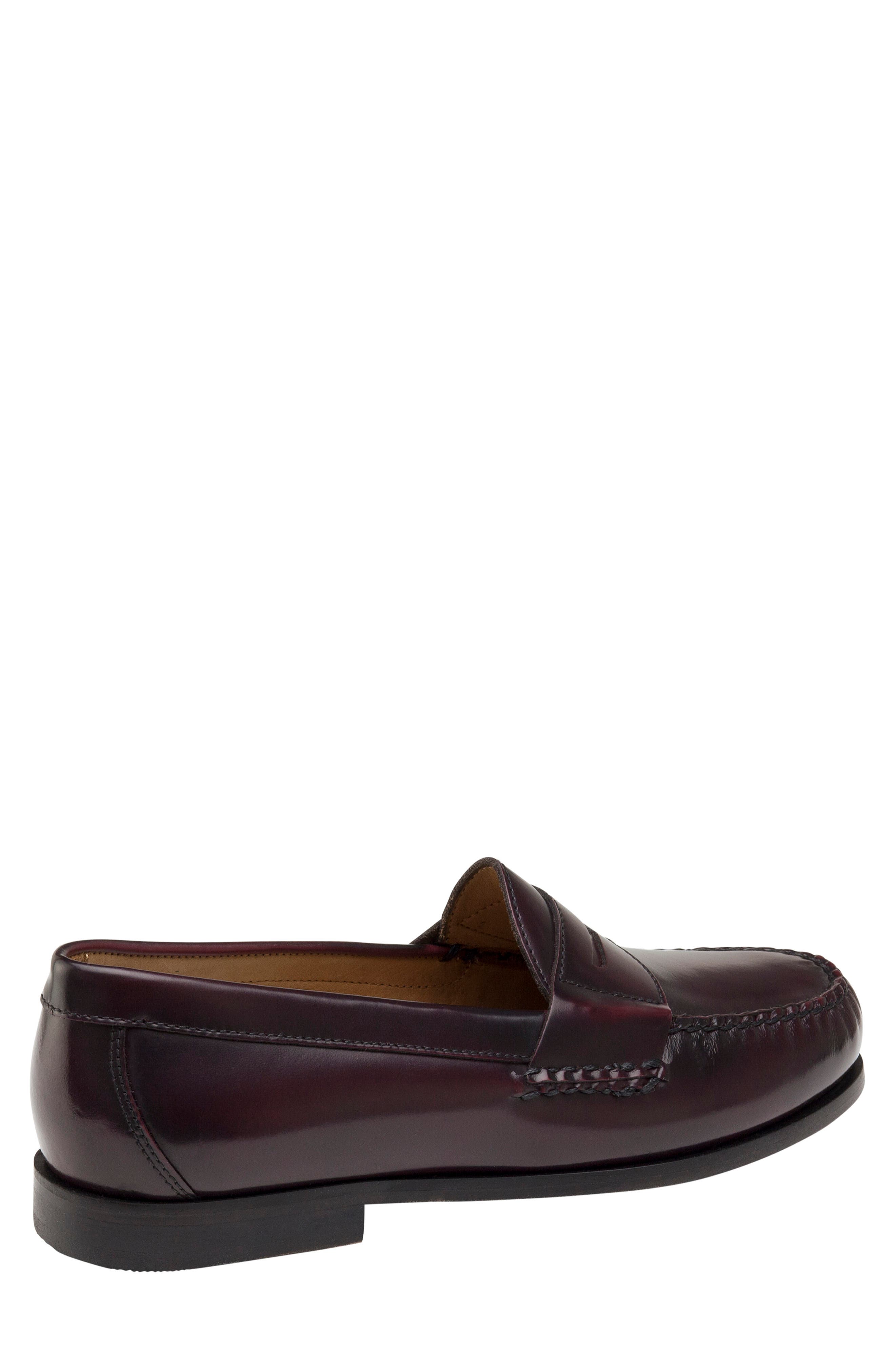 Hayes Penny Loafer, Alternate, color, BURGUNDY POLISHED FULL GRAIN
