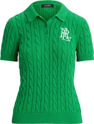 Lauren Ralph Lauren Natrissa Cable Knit Polo Sweater