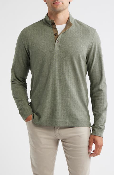 Herringbone Long Sleeve Henley