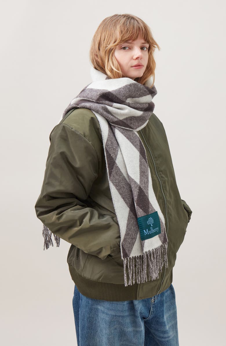 Mulberry Vichy Wool & Cashmere Scarf, Alternate, color, 