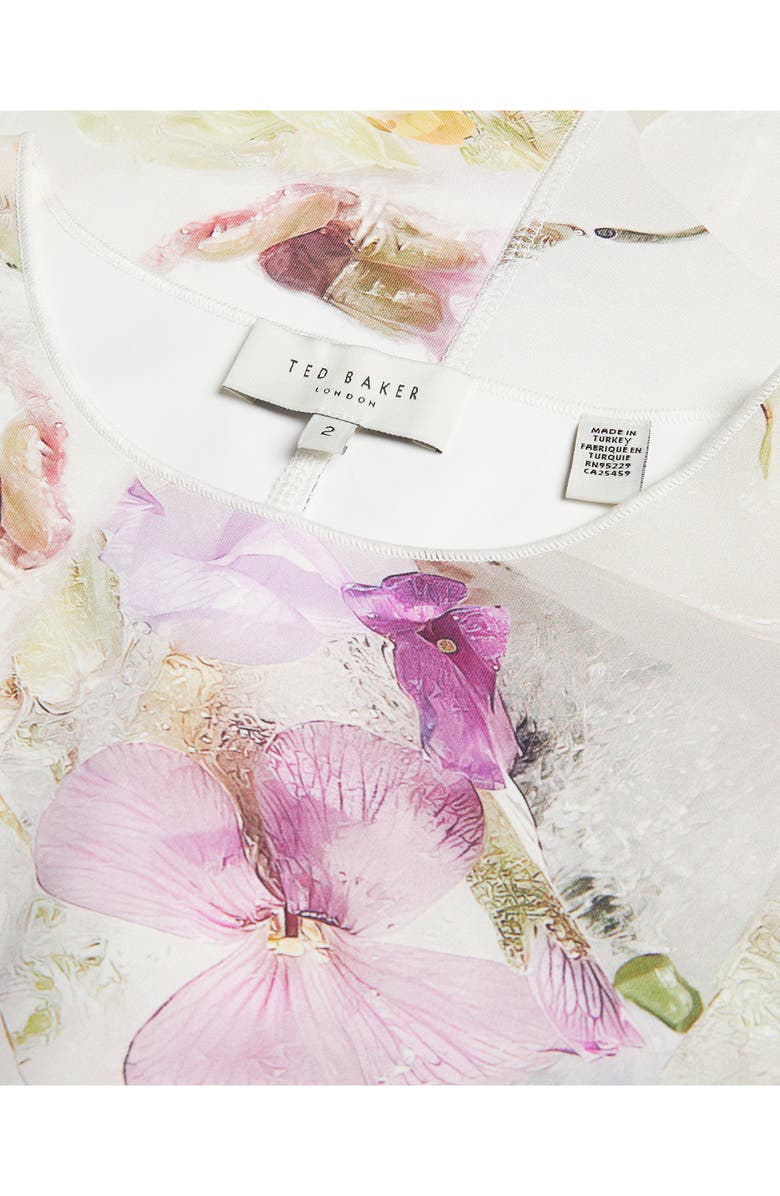 Ted Baker London Lilyha Floral Sleeveless Scuba Crepe Dress, Alternate, color, 