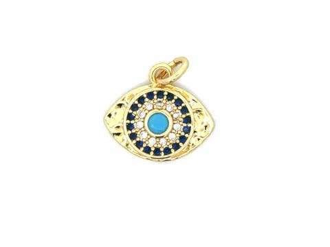 Blue Evil Eye Charm Pendant