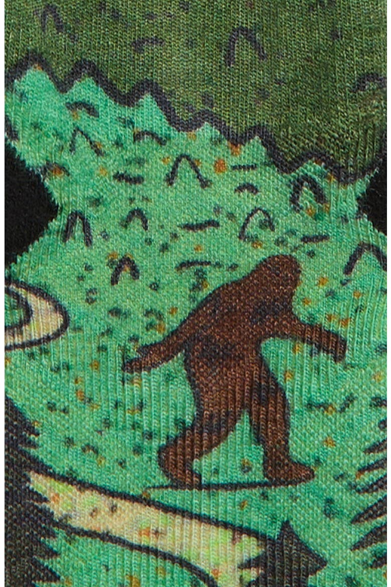 Trail Run Neature Print Targeted Cushioning Crew Socks, Alternate, color, TWILIGHT BLUE
