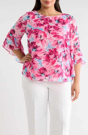 Floral Print Ruffle Top