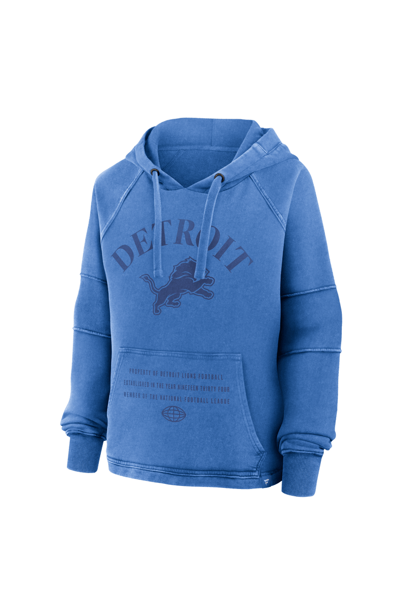 FANATICS Women's Fanatics Blue Detroit Lions Oversized Raglan Gridiron Hoodie, Alternate, color, Blue