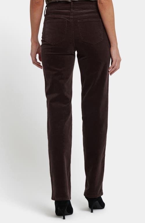 Nydj Marilyn Corduroy Straight Leg Pants In Brown