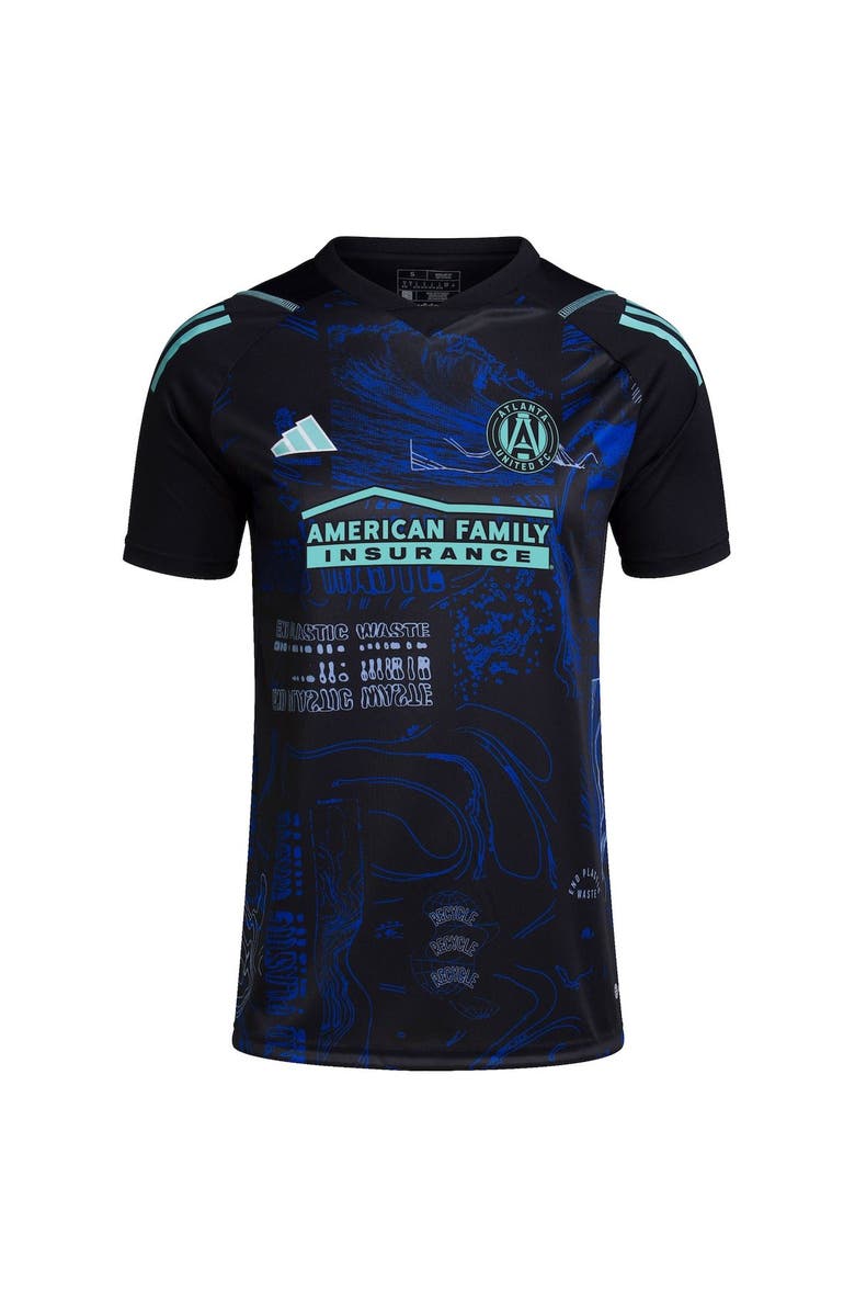 adidas Women's adidas Black Atlanta United FC 2023 One Planet Replica Jersey, Alternate, color,