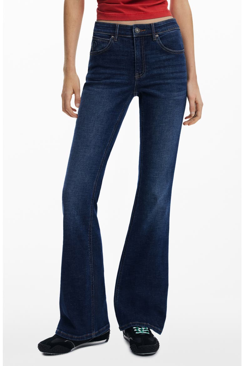 Flare Leg Jeans, Main, color, MEDIUM BLUE