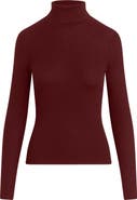 Favorite Daughter Amelia Rib Merino Wool Turtleneck Top