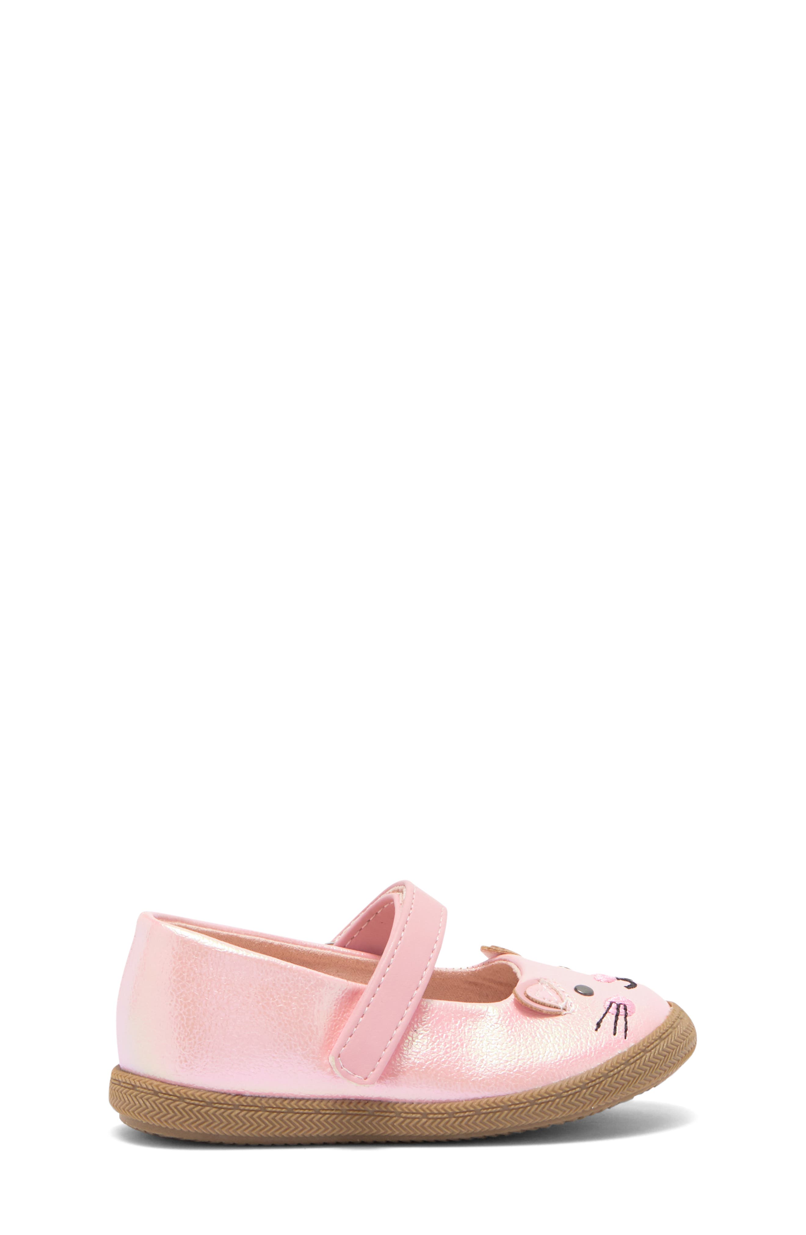Kids' Kitty Cat Mary Jane Flat, Alternate, color, PINK METALLIC