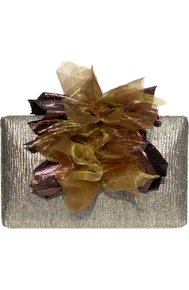 Simitri Bronzed Angel Clutch, Main, color, Bronzed