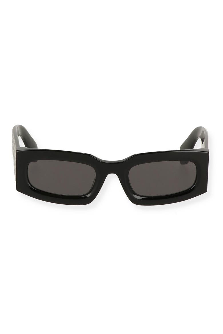 Cary 52mm Rectangular Sunglasses, Main, color, BLACK DARK GREY