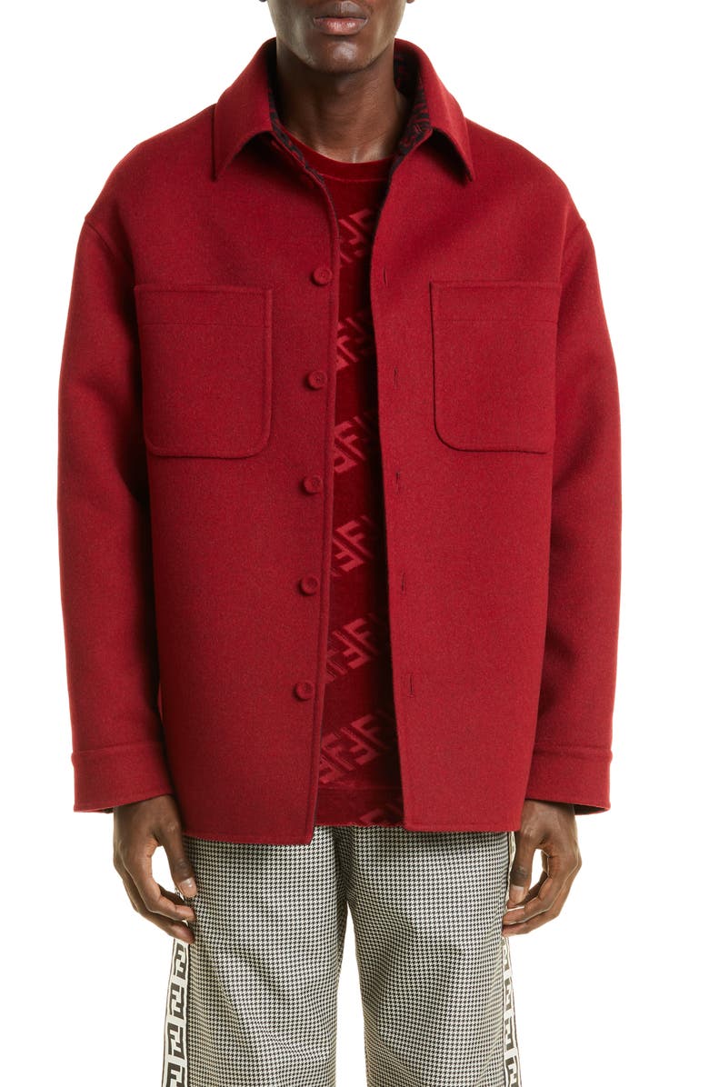 Fendi Men's Reversible Double Wool Coat, Main, color, 
