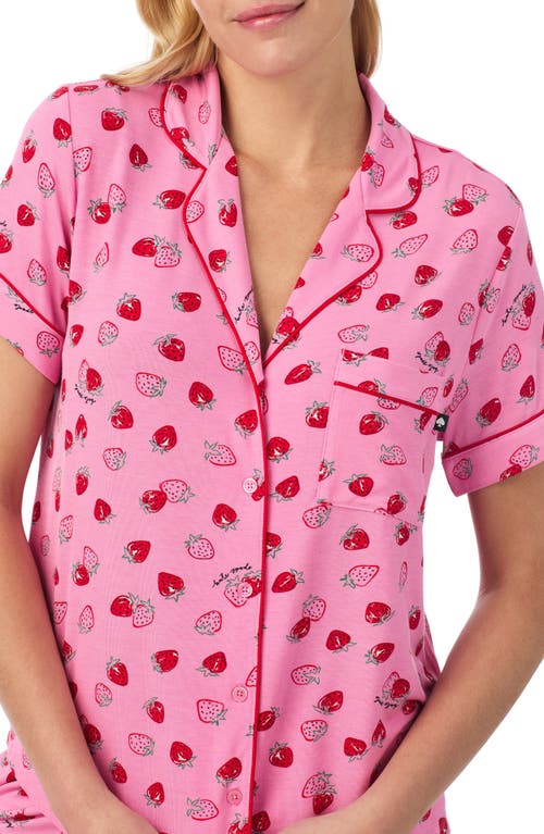 Kate Spade New York Print Crop Pajamas In Pink