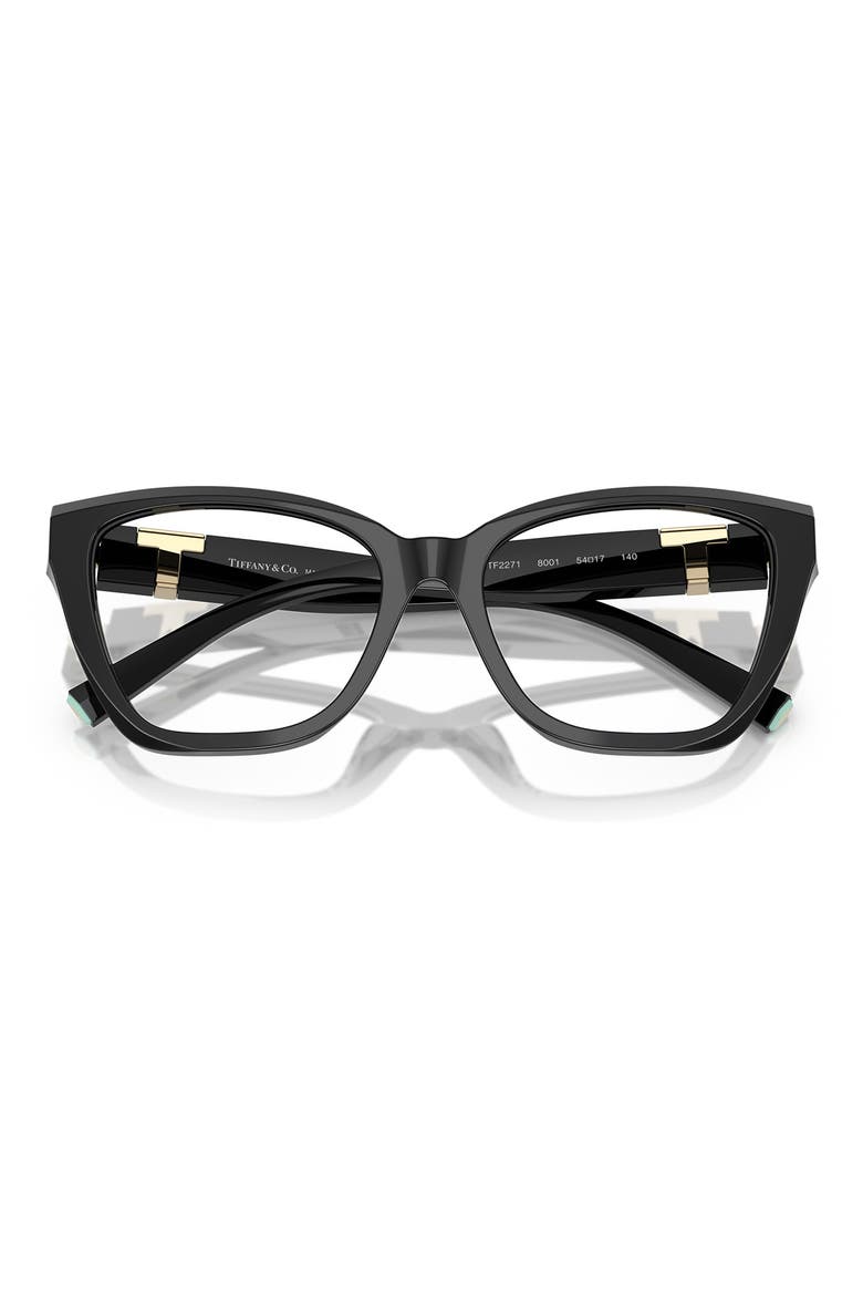 54mm Cat Eye Optical Glasses, Alternate, color, BLACK / DEMO LENS