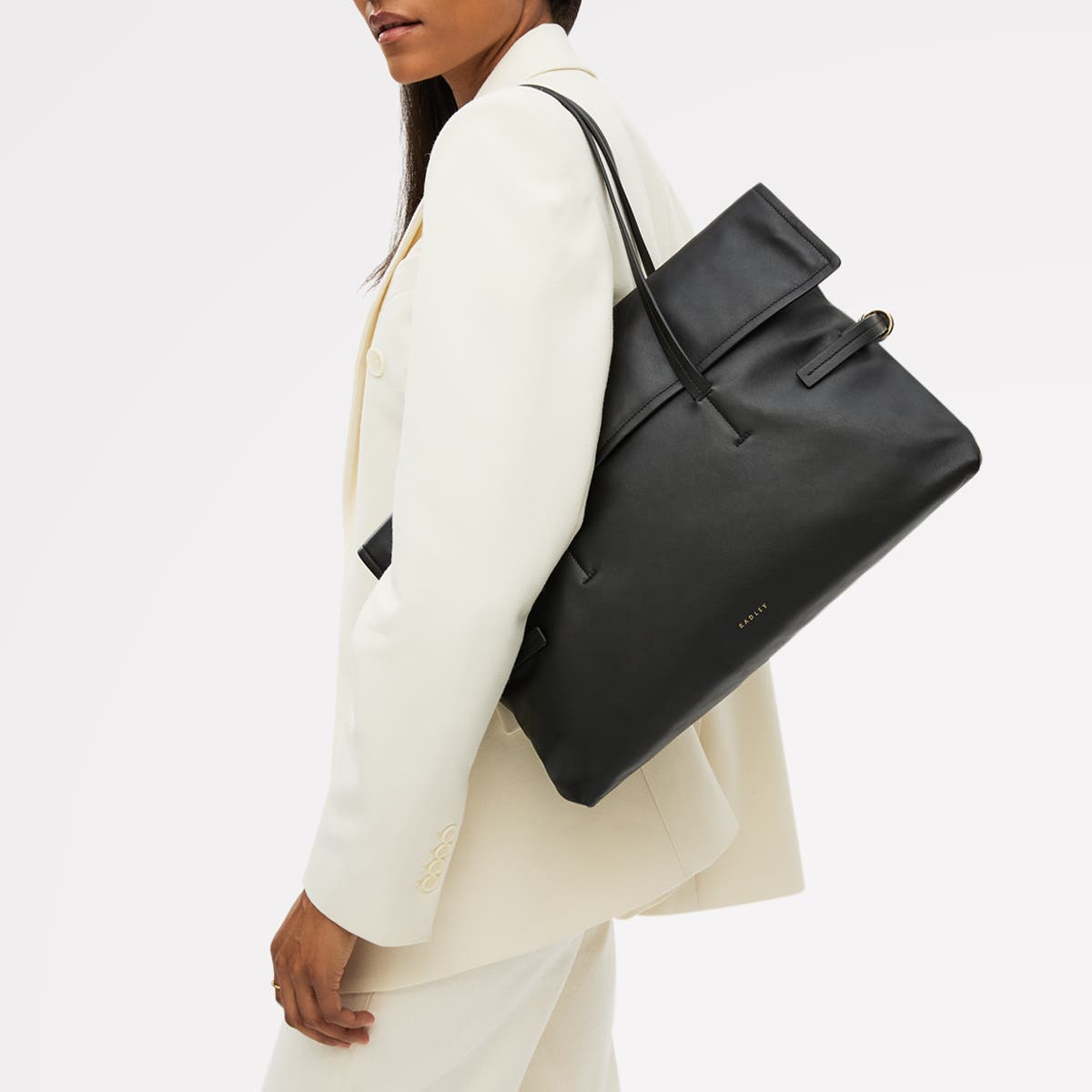 Radley Fleet Street Medium Flapover Shoulder Bag, Alternate, color, Black