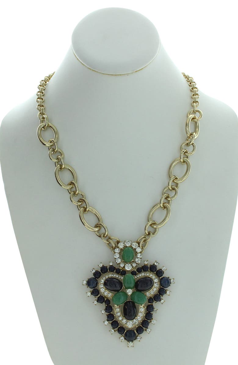 OLIVIA WELLES Bejeweled Pendant Statement Necklace, Alternate, color, 