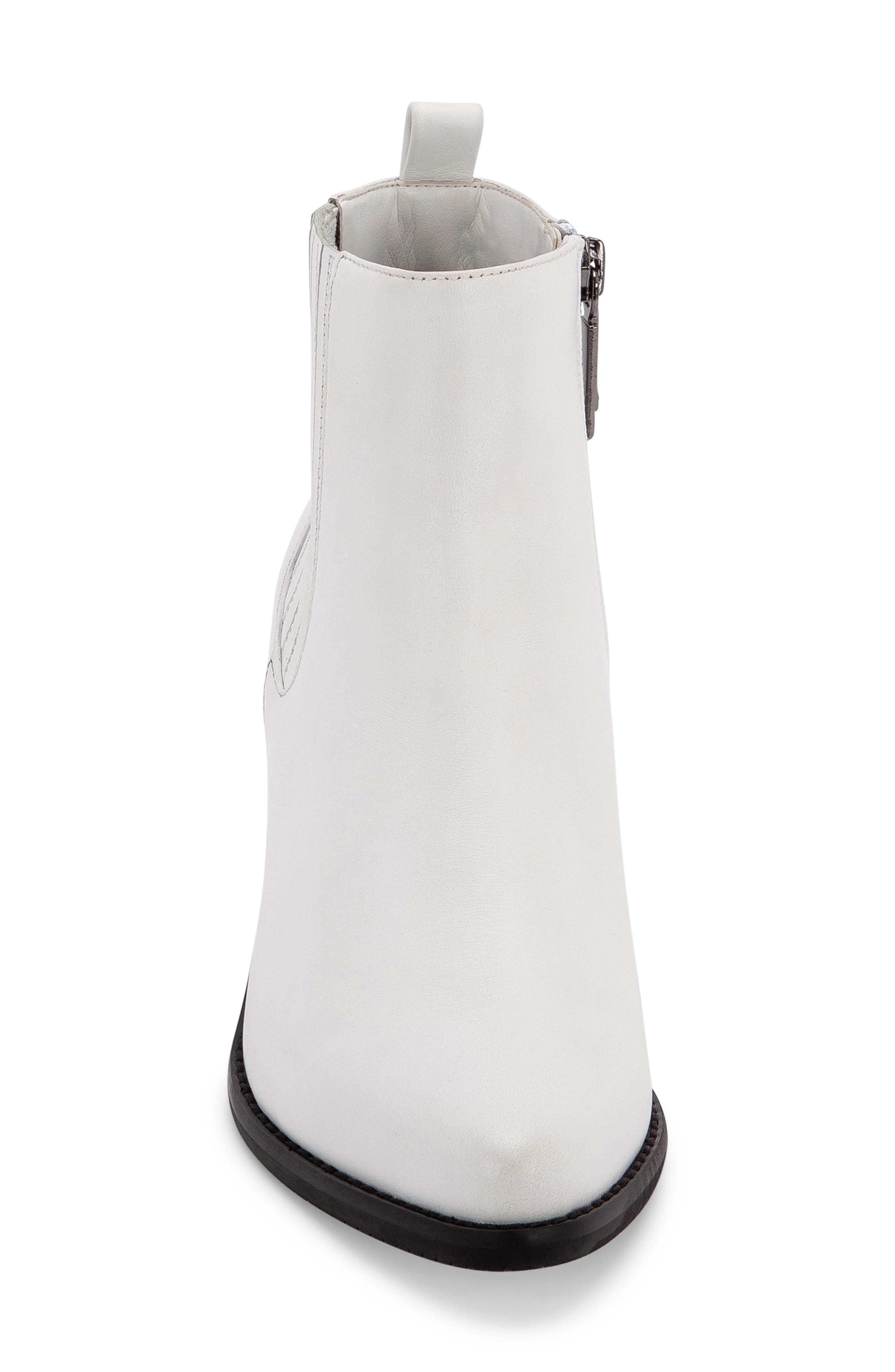 Elvina Waterproof Bootie, Alternate, color, WHITE LEATHER