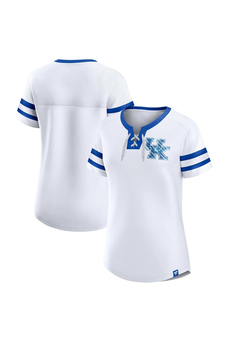 Women's Fanatics  No Color Kentucky Wildcats Iconic Athena T-Shirt, Alternate, color, White