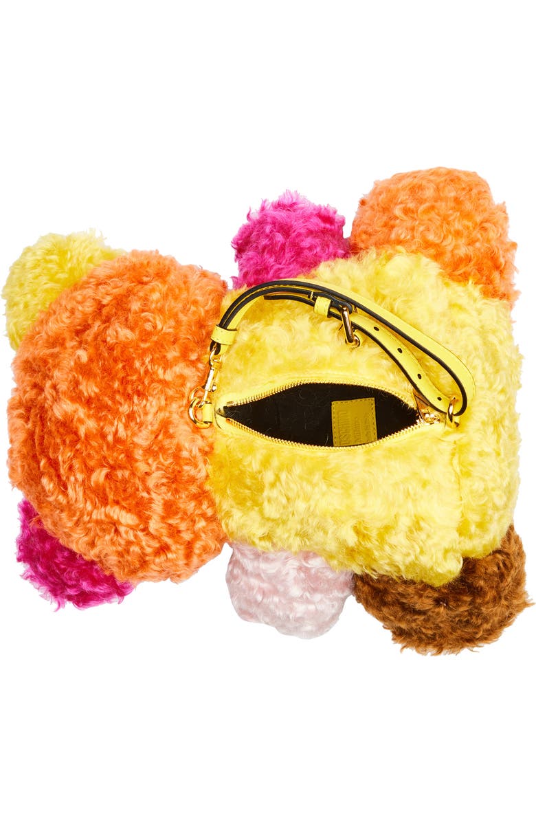 Moschino Teddy Bear Mohair Blend Faux Fur Clutch, Alternate, color,