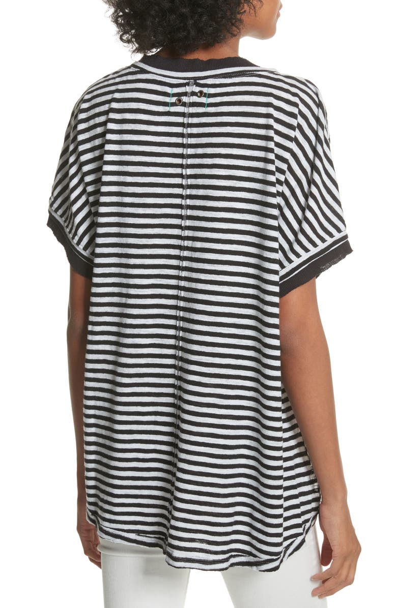 Free People Take Me Stripe Tee, Alternate, color,
