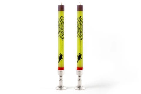 Halloween Painted Candles - Pair Of Tapers