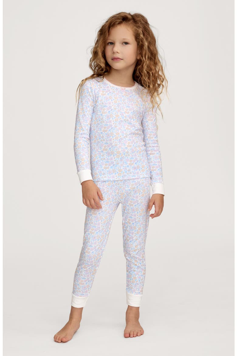 Fleur Blanche Fitted Pajama Set, Alternate, color, WHITE