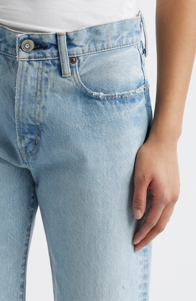 MOUSSY VINTAGE Elko Distressed Straight Leg Jeans, Alternate, color, Light Blue