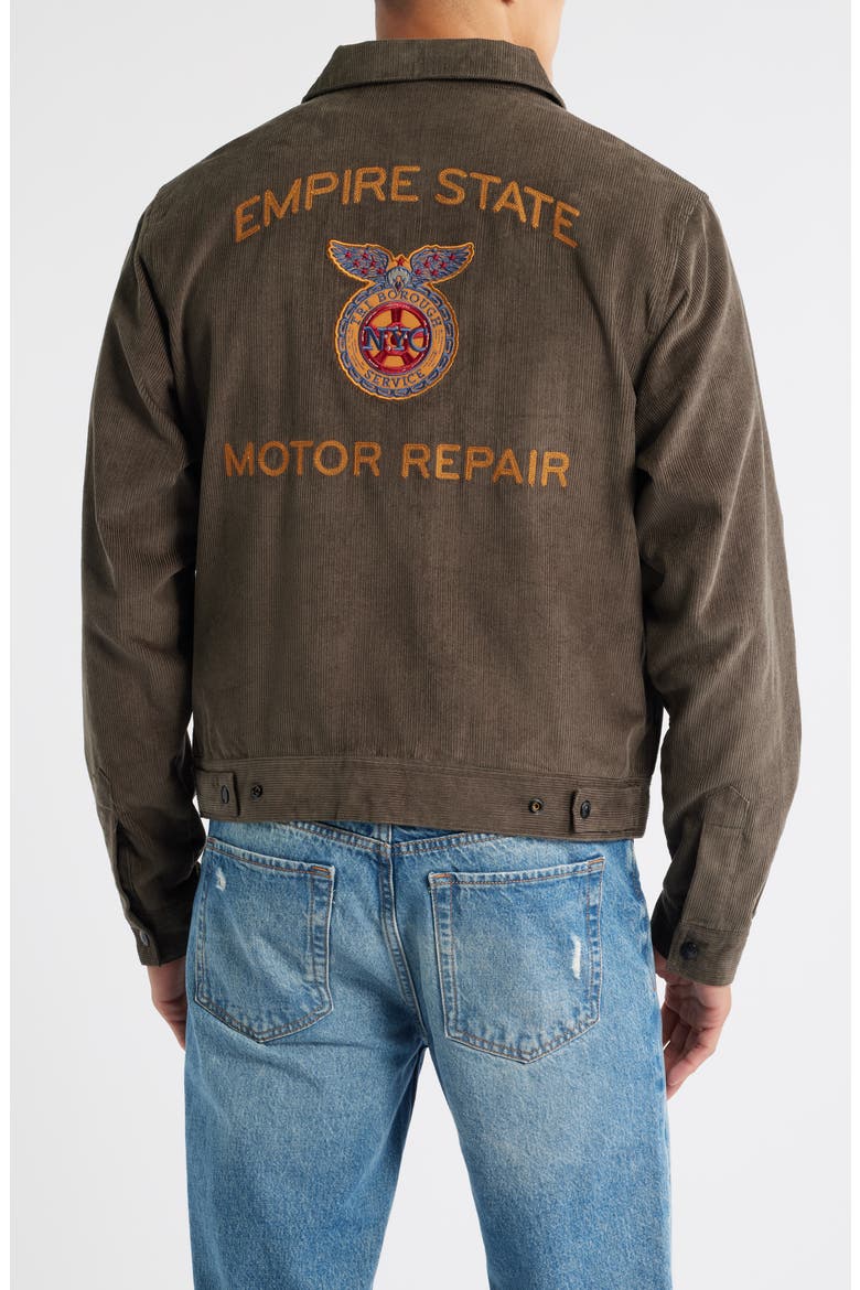 Empire State Cotton Corduroy Trucker Jacket, Alternate, color, OLIVE