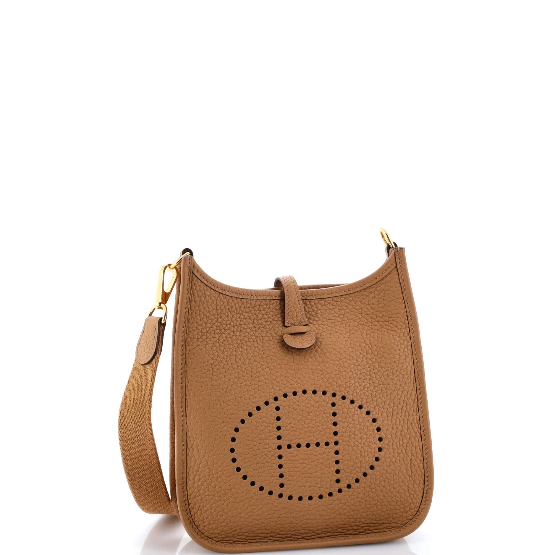 Pre-Owned Hermes Evelyne Bag Gen III Clemence TPM, Alternate, color, Biscuit
